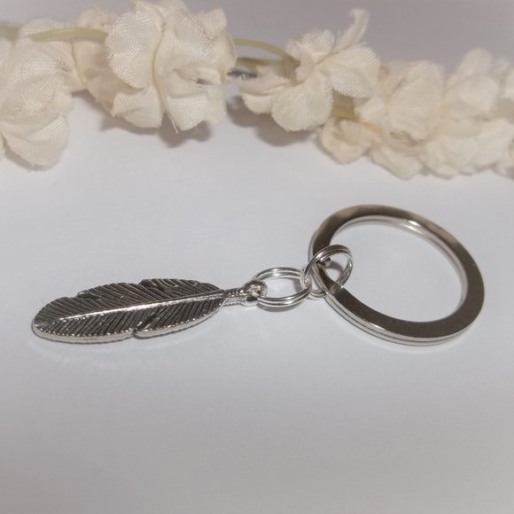 Keychain, Keyring, Feather Keychain, Gift Idea Her Him or Her Western NWT A044 - Picture 4 of 7